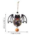 thumbnail image 3 of 3Pcs Halloween Wooden Pendant, Fufafayo Halloween Wooden Pendant With Lights, Hanging Wood Decor for Fall Autumn Home, Spooky Glowing Lantern Ornament for Wall Door Window, Halloween Party Decoration, 3 of 5