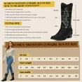 thumbnail image 3 of Cowboy Boots for Women Mid Calf Black Cowgirl Boots Square Toe Western Boots Womens Cowboy Boots Chunky Heel botas vaqueras para mujer, 3 of 4