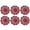 Wine Red, variant on Dream Lifestyle Crochet Lace Cup Coasters, 20cm Diameter, 6pcs Set