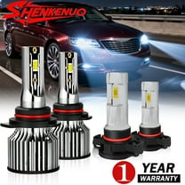 For 2011-2012 Chrysler 200 9012 HIR2 LED Headlight Bulbs 2504 Fog light 6500K 4X
