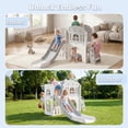 thumbnail image 2 of OLAKIDS Toddler Slide, 8 in 1 Kids Indoor Outdoor Playground with Climber Basketball Hoop Telescope Tunnel Corridor Toy Storage Steering Wheel for Boys Girls Aged 1+, 2 of 9