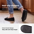 thumbnail image 5 of Home Top Women's Soft Coral Fleece Ballet Slippers with Flexible Sole Classic Noir,9-10 US, 5 of 8