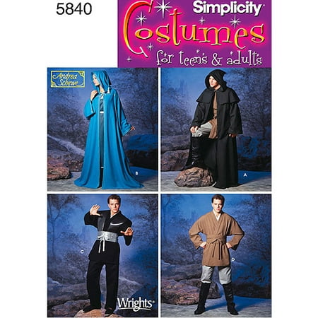Simplicity Size XS-XL Fantasy Capes & Costumes Pattern, 1