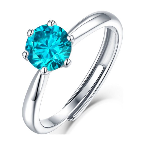 Adjustable 1ct Moissanite Wedding Rings for Women Round Cut D Color VVS1 Moissanite Diamond Rings with Certificate