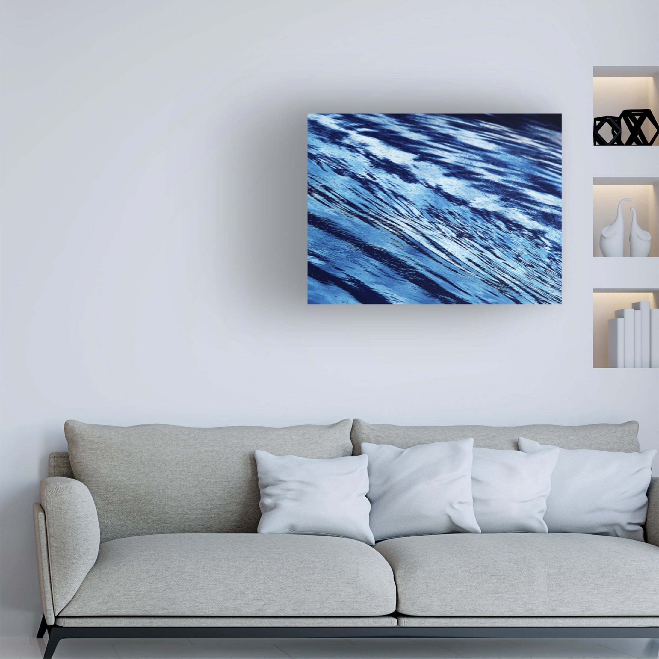 Canvas Wall Art - Clive Branson 'Water Pattern' Wall Art for Living Room, Bedroom, or Office Décor by Trademark Fine Art - 47 x 35 Inches