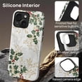 thumbnail image 5 of FKBRCL4U for iPhone 14 Plus Compatible with Magsafe Case White Marble Green Holly Leaves Golden Christmas Pattern for Girl Boy Full Body Magnetic Design Soft Silicone Protection, 5 of 7