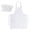 White, variant on Opromo 12-Pack Cotton Canvas Adjustable Apron and Chef Hat Set-Purple-L