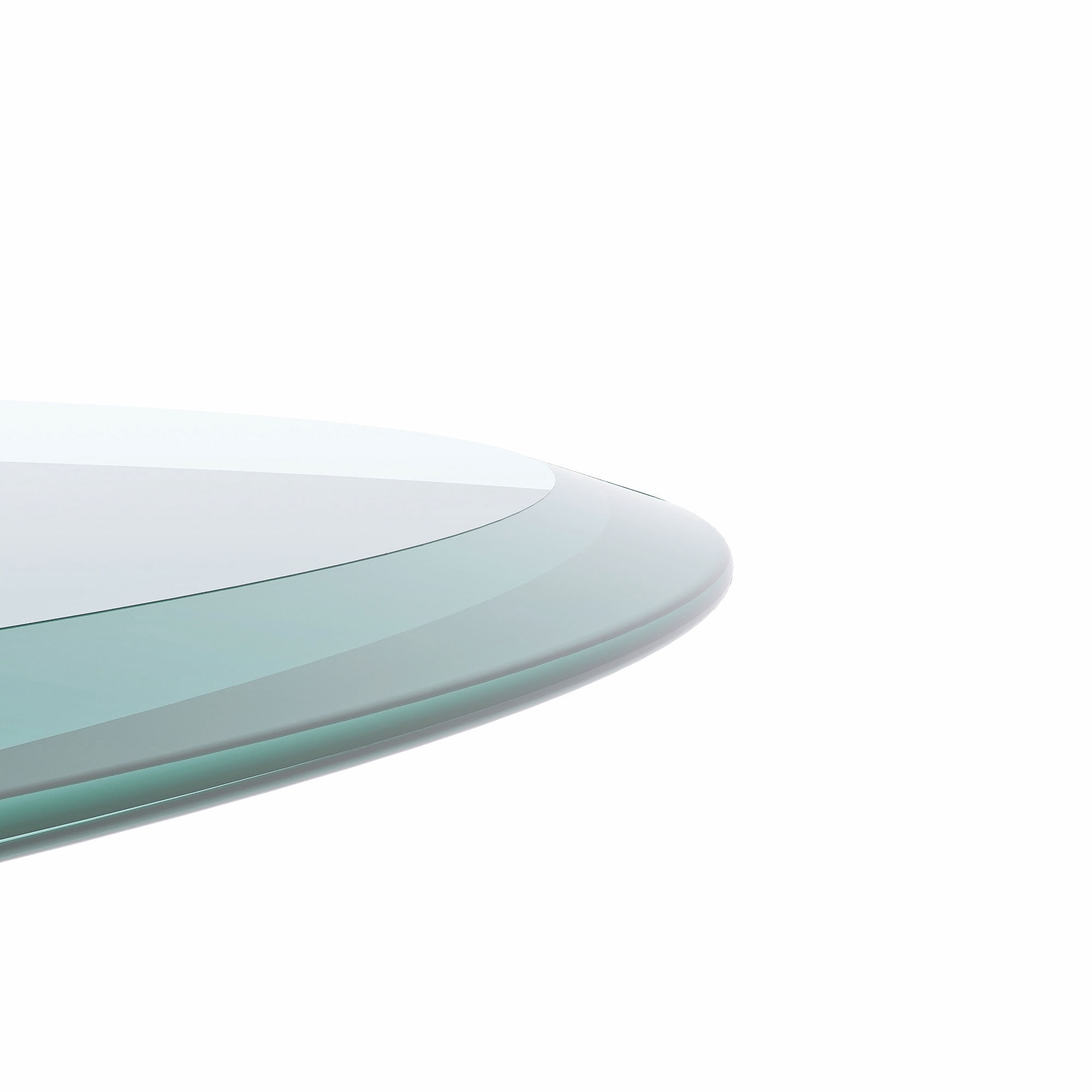 MAYEERTY 36in Round Clear Tempered Glass Table Top, 0.4in Thick Replacement Cover, Heat Scratch Proof Glass Surface for Indoor Outdoor Dining Patio Reception Table