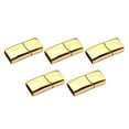 thumbnail image 4 of 5 Uds., Cierres Magnéticos de Bloqueo Rectangular, Hallazgos de Joyería de material acero Inoxidable Duraderos, Cierres de , Manualidades DIY, Colores Br , Dorado1 perfecl Cierres de pulsera, 4 of 8