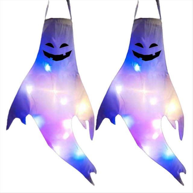 Accesorios de Diseño de Lugar de Halloween, Ventilador Fantasma LED Resplandor Fantasma Colgante Colgante Decoración,D