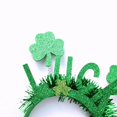 thumbnail image 3 of Day bow headband St. Patrick's Day letters small green hat headband, 3 of 3