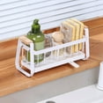 thumbnail image 4 of RKSTN Stainless Steel Storage Rack Sink Caddy Organizer Stainless Steel Sponge Rack with Drainage Tray Non-Slip Suction Cups Rustproof Countertop Organizer for Sponge/Soap Dispenser, 4 of 5