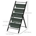 thumbnail image 3 of Outsunny 5-Tier Vertical Raised Garden Bed with 5 Planter Boxes, Grey, 3 of 10