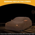 thumbnail image 3 of Funda para automóvil Unique Bargains impermeable para todo clima, protección exterior completa contra el sol y la lluvia, para Volvo S60 (estimado) 210D-PU Naranja con franjas reflectantes, 3 of 4