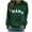 #01 Army Green, variant on Merry Christmas Sweatshirts Womens Crewneck Christmas Printed Shirts Loose Long Sleeve Blouses Casual Xmas Sweatshirt Holiday Party Pullover Sweater Tops