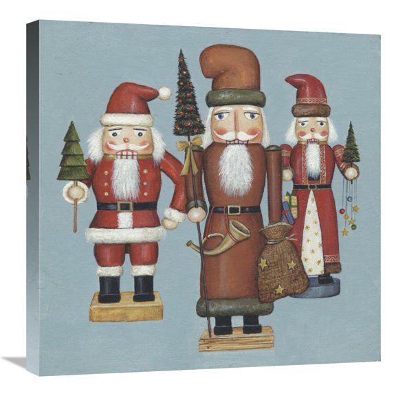 Global Gallery's 'Santa Nutcrackers' by David Carter Brown Stretched Canvas Wall Art