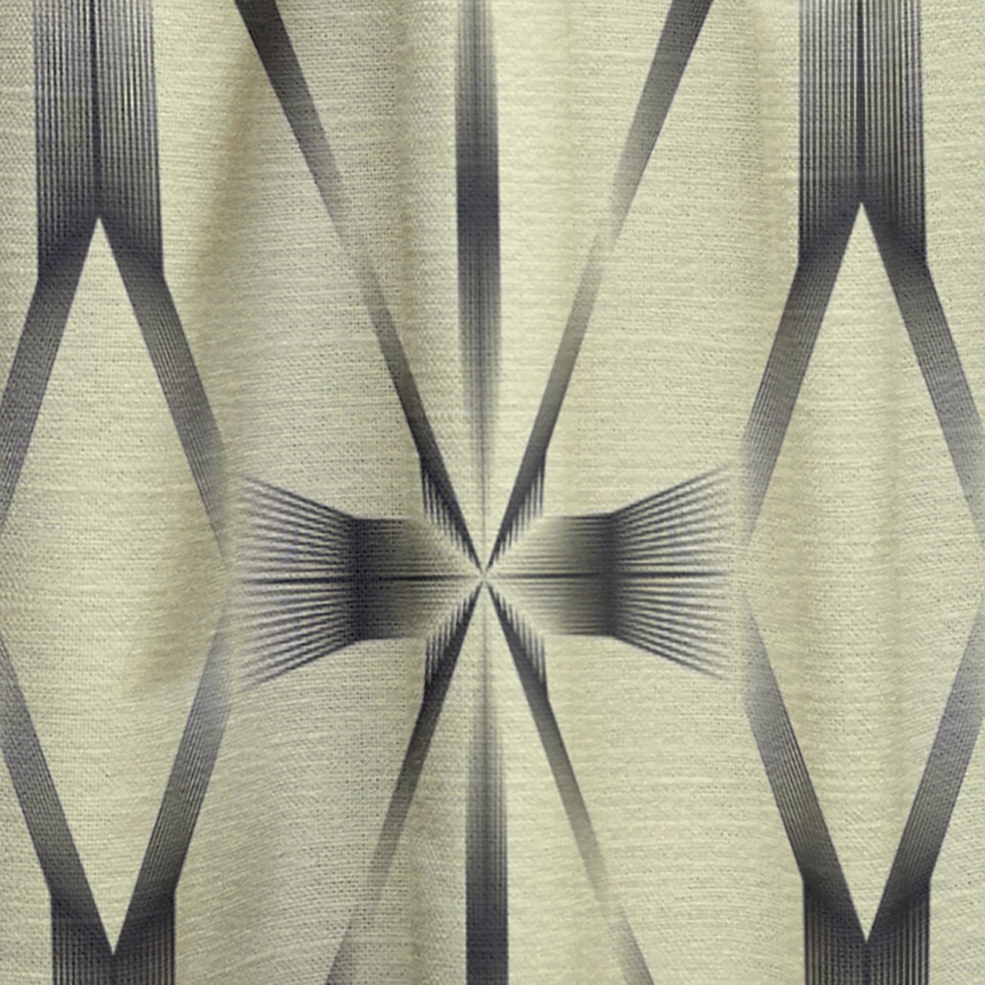 Designart 'Oriental Flower Pattern Ornament' Mid-Century Modern Curtain Panel