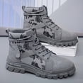 thumbnail image 2 of Men's Trendy Slip-Resistant Casual Sneakers - Mid-Top PU Upper with Zipper Closure, Breathable Fabric Lining & EVA Cushion, Durable PVC Sole - All-Season Urban Streetwear Shoes for Daily Wear, 2 of 9