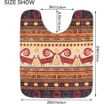 thumbnail image 5 of SKYSONIC Toilet Bathroom Rugs Sets 2 Piece, Persian Tribal Texture Soft Absorbent Fluffy Toilet Mat Set Non-Slip Rubber Backing Bath Mats for Bathroom,23.6"x15.7"+17.3"x13.4", 5 of 7