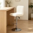 thumbnail image 5 of CHENjy Dining Chair Covers, High Elastic Knitted Seat Cover, Bar Stool Covers with Backs for Kitchen Pub Counter Room, White, 5 of 7