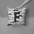 thumbnail image 2 of Letter F Moustache Initial Fabric Decorative Pillow, 2 of 4