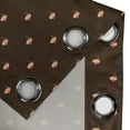 thumbnail image 5 of Ambesonne Abstract Grommet Curtain, Cupcake Pattern Hearts, 50" x 54", Brown Beige Dark Coral, 5 of 6