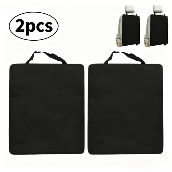 Car Kick Mats – 2 Pack Back Seat Protector, Durable Car Seat Protector for Front Seat Backs, Easy-to-Clean Kick Mats for Cars, Trucks, and SUVs