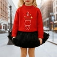 thumbnail image 2 of MEZZALL Outfit Sets Kids Sweater Dress Fall Winter Cartoon Knitted Pullover Baby Girl Puffy Mesh Skirt Relaxed Fit Children Fashion Clothes Sets, 2 of 4