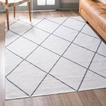 Unique Loom Decatur Collection Area Rug - Diamond (2' 2" x 3' Rectangle Ivory/Gray)