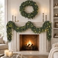 thumbnail image 4 of 9FT Pre-Lit Real Touch Cedar Garland with Warm White LED Lights, 1 Pack, 4 of 8
