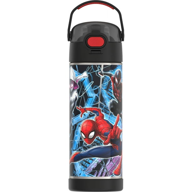 Botella de Acero Inoxidable THERMOS FUNTAINER 473 ml Spiderman con Aislamiento al Vacío