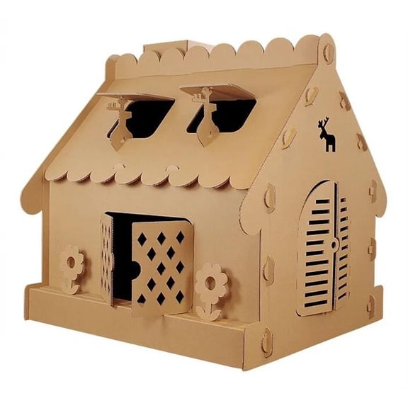Kids Play Tent Toys Cardboard Playhouse diy miniature dollhouse kit