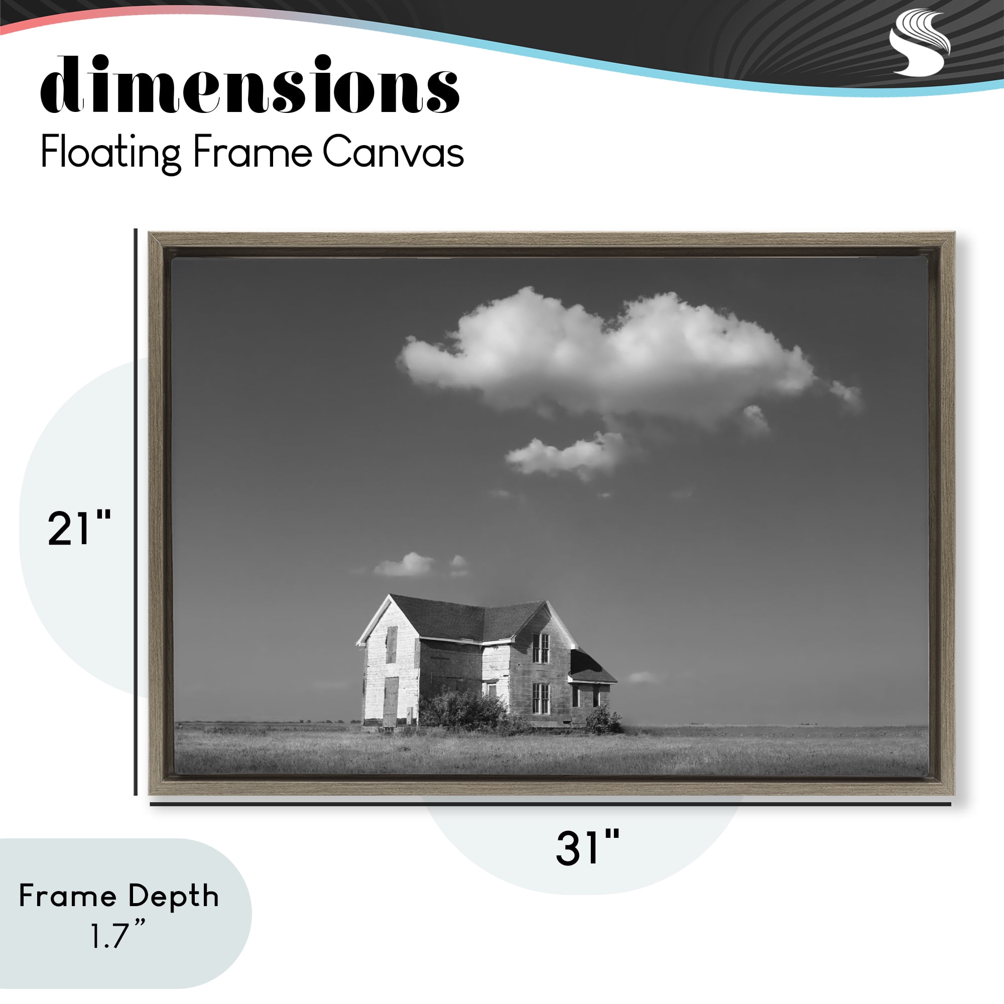 Stupell Industries Solitary Erstwhile Cottage Brown Framed Floater Canvas Wall Art, design by Steve Toole