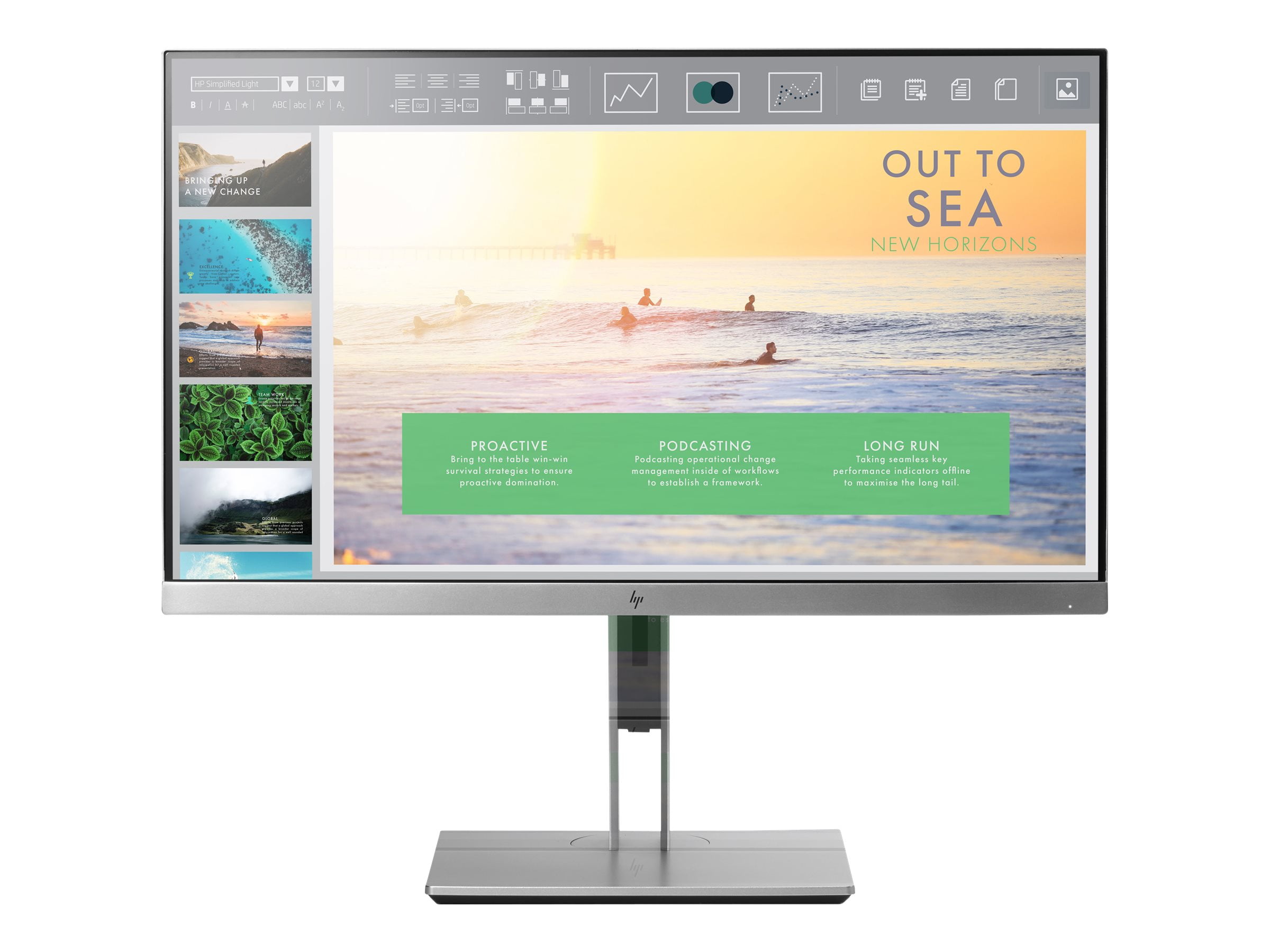 Restored HP Business E233 23" LED LCD Monitor - 16:9 - 5 ms - 1920 x 1080 - 16.7 Million Colors - 250 Nit - 5,000,000:1 - Full HD - HDMI - VGA - DisplayPort - USB - 36 W - Silver - Australia/New Zealand M (Refurbished)