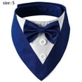 thumbnail image 2 of Bandana formal para perro, boda, collar para perro con pajarita, disfraz de cumpleaños, esmoquin ajustable para fiesta de mascotas, azul Zhivalor CPB-SSW513-2, 2 of 5