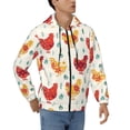 thumbnail image 4 of Zip Up Hoodies for Men - Abstract Flower Print Chicken_A Long Sleeve Comfrt Men'S Fashion Hoodies & Sweatshirts, Jackets for Men Hoodies Pullover Clothing Clothes with Pouch, 4 of 5