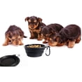 thumbnail image 3 of KIQ Pet Bowl for Cats Dogs Pets Silicone Food/Water Feeding Bowls Pop-Up Fold-Up - Small - Black, 3 of 7