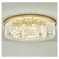 thumbnail image 3 of Modern Crystal Chandelier Flush Mount Gold Ceiling Lighting Fixture Dia 23.6", 3 of 12