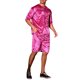 thumbnail image 5 of CONJUNTO DE CAMISETA Y PANTALONES CORTOS DE MANGA CORTA PARA HOMBRES INSPIRE CHIC VERANO L ROJO ROSA, 5 of 6