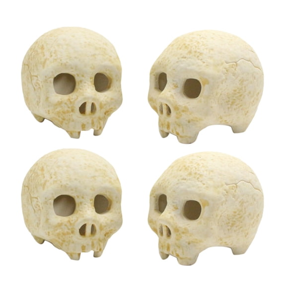 Birdeem Halloween Skull Decorative Ceramics Reusable Halloween Party Decoration Props Stove Burning Props 4Pcs