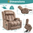 thumbnail image 2 of MEETWARM Large Power Lift Electric Recliner Chair with Extended Footrest for Big Tall Man, Overstuffed Wide Recliner with Heat and Massage, 2 Remote Controls/4 Side Pockets/USB Ports(Plush-Brown), 2 of 9