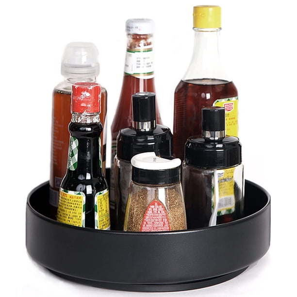 Organizador giratorio Lazy Susan de 360 grados para armarios, construcción de acero inoxidable con material duradero que garantiza un plato giratorio suave y una limpieza fácil, la base