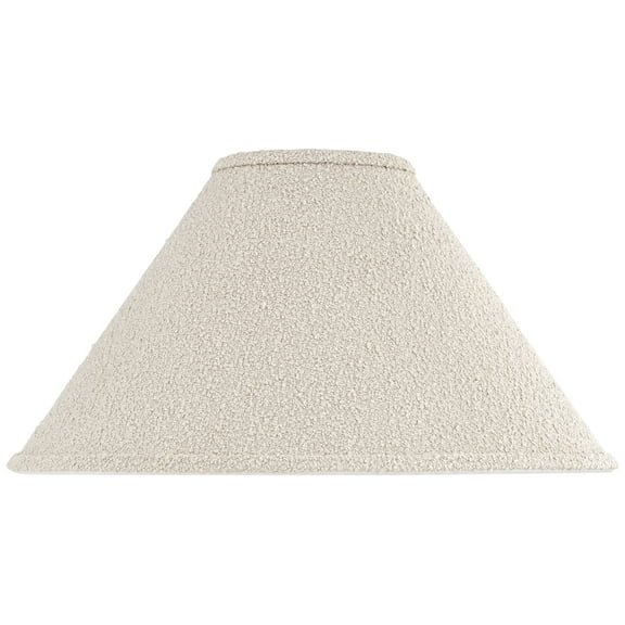 Springcrest 6" Top x 19" Bottom x 10" High x 10" Slant Lamp Shade Replacement Gray Tapered Boucle Woven Fabric Spider Harp Finial