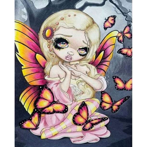 Diamond Painting (DB1892) Big Eyes Doll 5D DIY Square Wall Art Kit (B1138) 50x70cm Hugtrwg Para estrenar