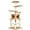Beige, variant on Demi Bonn 71" Wood Cat Tree Tower for Indoor Cats, Multi-Level Cat Condo with 10 Scratching Posts, Perch, Washable Removable Cushions, Cat Furniture, Beige