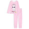 thumbnail image 5 of FOR U DESIGNS Rainbow Cat Pajamas Sets for Women Long Sleeve Pants and Tops Pink Set 2 Piece Size XS Small Lightweight Pjs for Women Set with Pockets Women Sleepwear Set Fall, 5 of 6