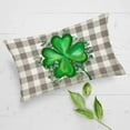 thumbnail image 2 of St. Patrick''s Day Lumbar Pillow Covers 12x20 Inch Grey Buffalo Plaid Check Green Clovers Lucky Shamrock Home Decor Throw Pillow Cases Leaves Spring Farmhouse Decoration Cushion Cover, 2 of 6