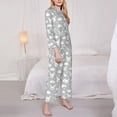 thumbnail image 2 of Bingfone Womens Pajama Sets Rabbit And Cloud Print,Long Sleeve Loungewear Pajamas Set-Medium, 2 of 8