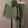 thumbnail image 4 of Toddler Baby Boy Fall Winter Outfit Contrast Color Long Sleeve Sweatshirts Stretch Jogger Pants Newborn Clothes Set 3-4 Years, 4 of 4