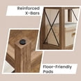 thumbnail image 4 of LEDREM 2-Tier Farmhouse End Table, Small Side Table with Bottom Shelf, Nightstand for Living Room, Bedroom, 23.6 x 21.6 x 11.8 Inches, Honey Brown, 4 of 8
